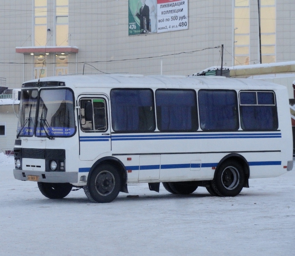 Омская область, ПАЗ-3205-110 № АУ 969 55