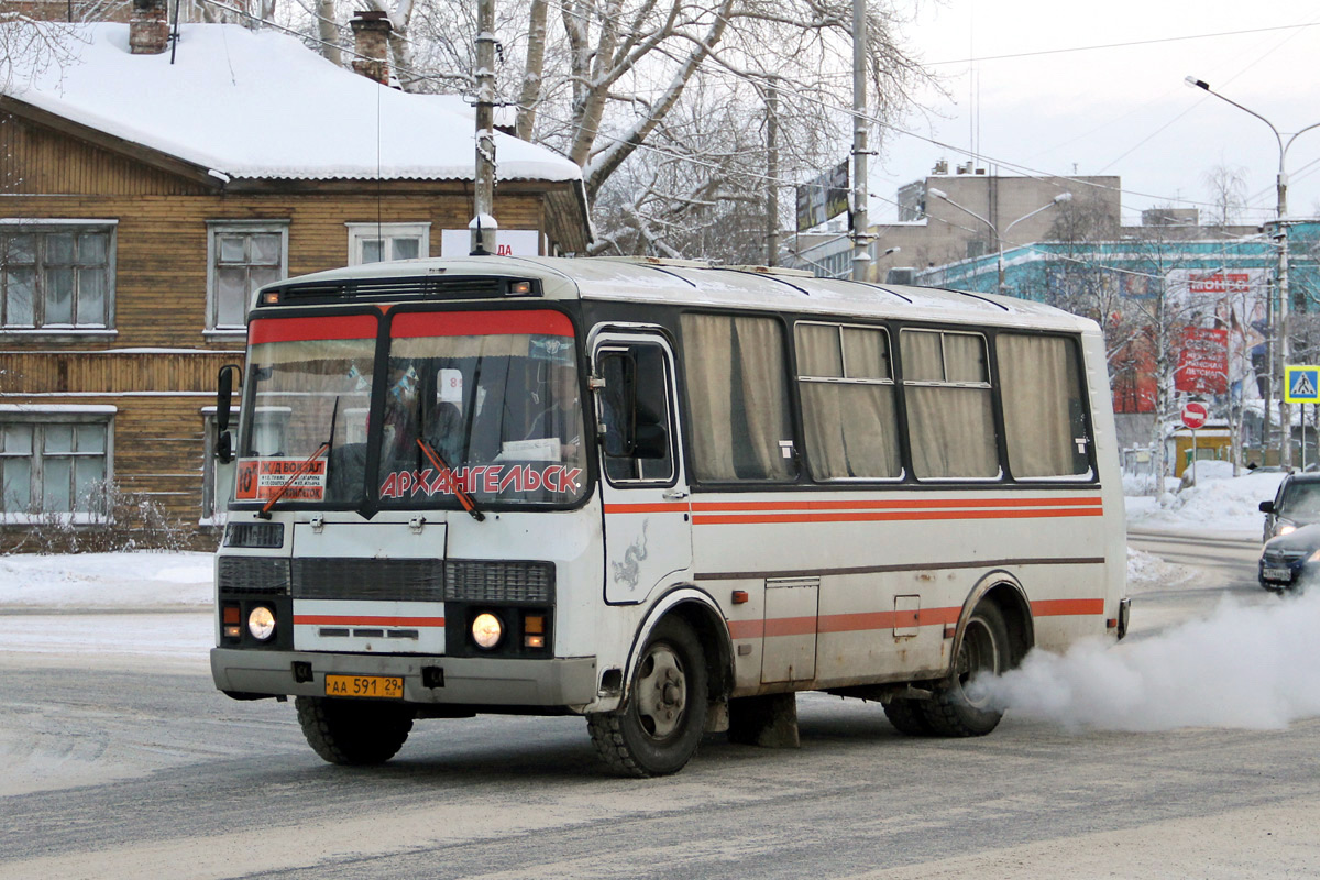 Архангельская область, ПАЗ-32054 № АА 591 29