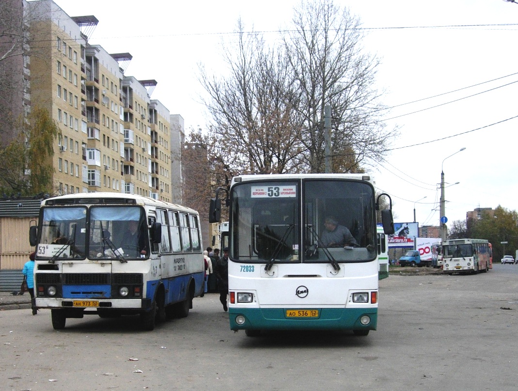 Нижегородская область, ПАЗ-3205 (00) № АН 973 52; Нижегородская область, ЛиАЗ-5256.26 № 72033