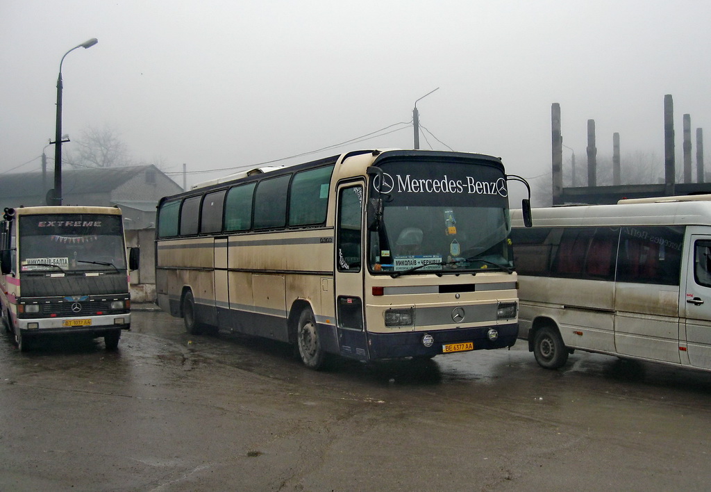 Николаевская область, БАЗ-А079.23 "Мальва" № BT 1037 AA; Николаевская область, Mercedes-Benz O303-15RHD № BE 6377 AA