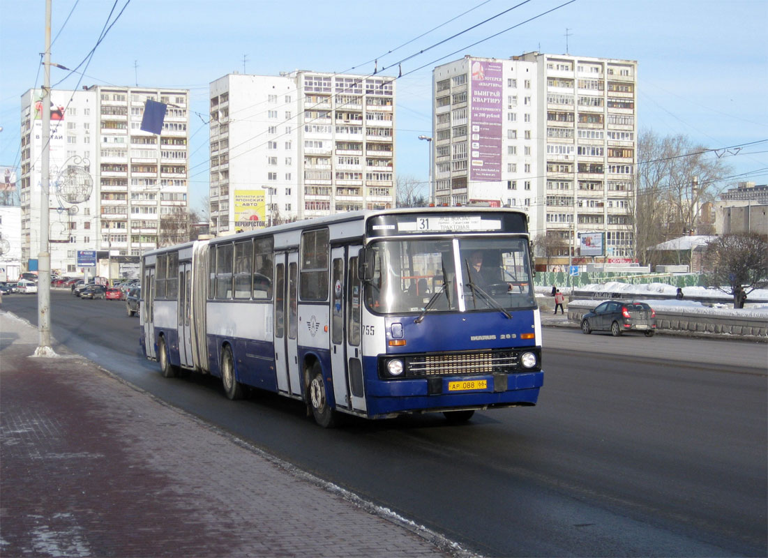 Свердловская область, Ikarus 283.10 № 755