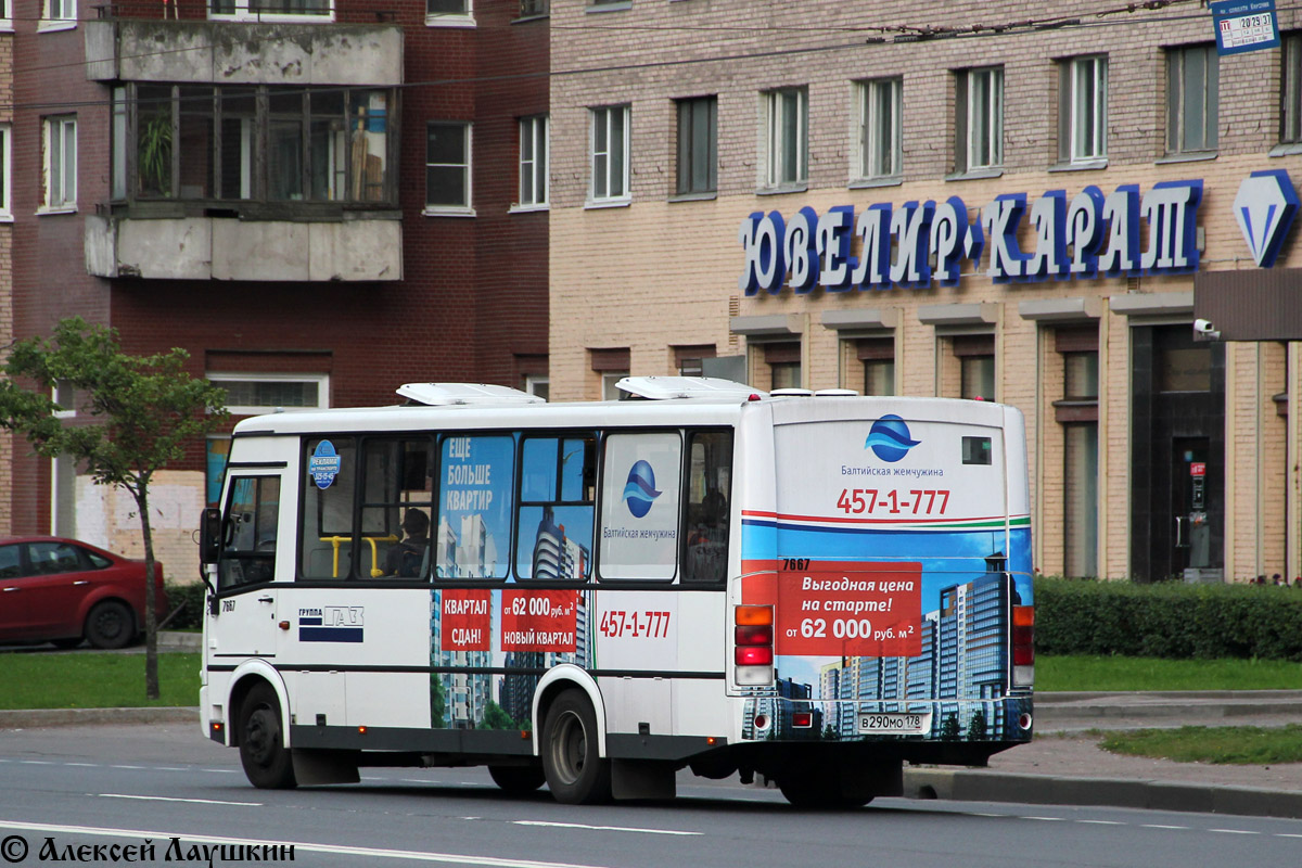 Санкт-Петербург, ПАЗ-320412-05 № 7667