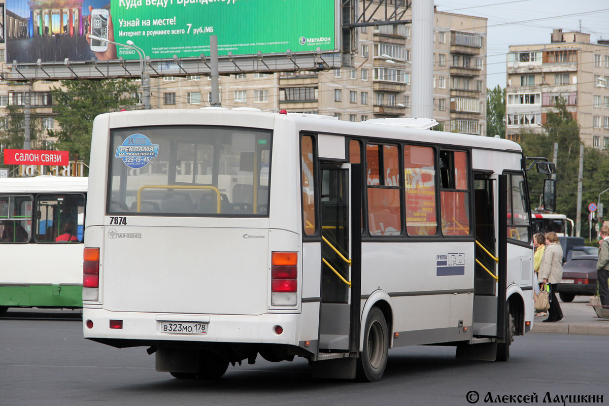 Санкт-Петербург, ПАЗ-320412-05 № 7674