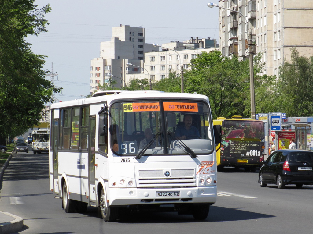 Санкт-Петербург, ПАЗ-320412-05 № 7675