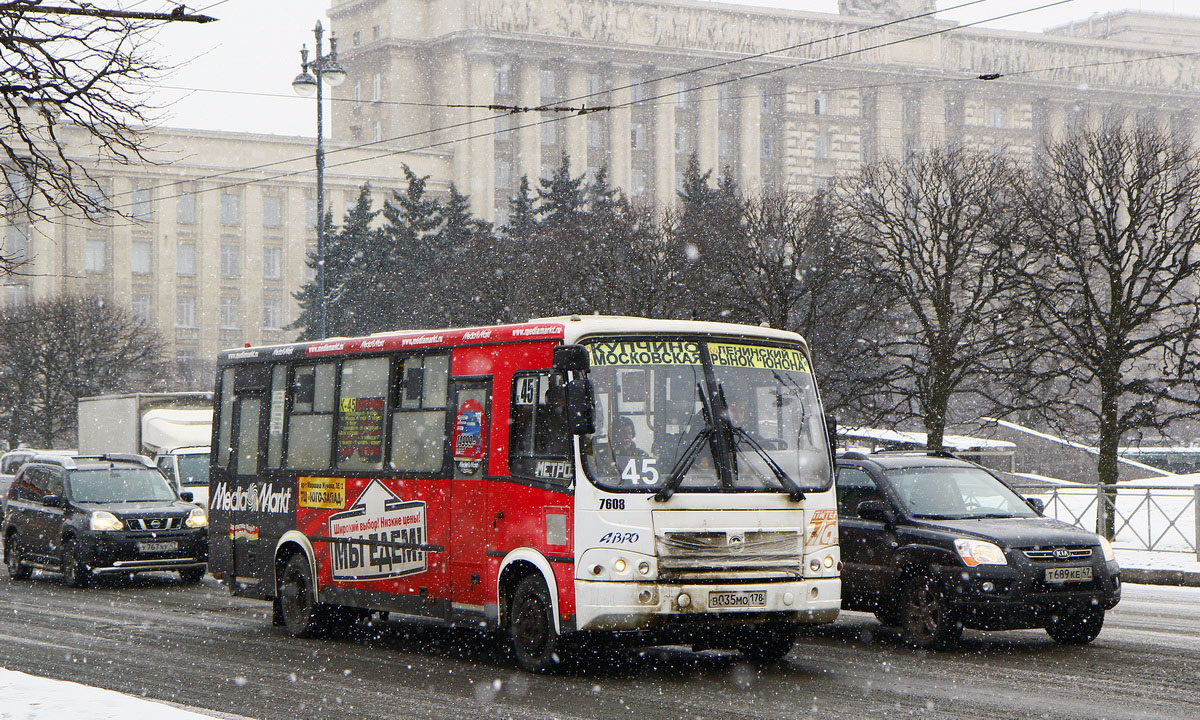 Санкт-Петербург, ПАЗ-320412-05 № 7608