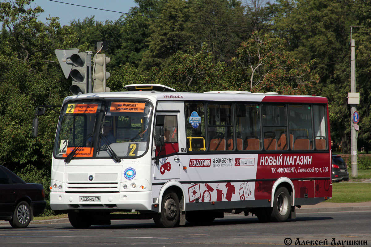 Санкт-Петербург, ПАЗ-320412-05 № 7754