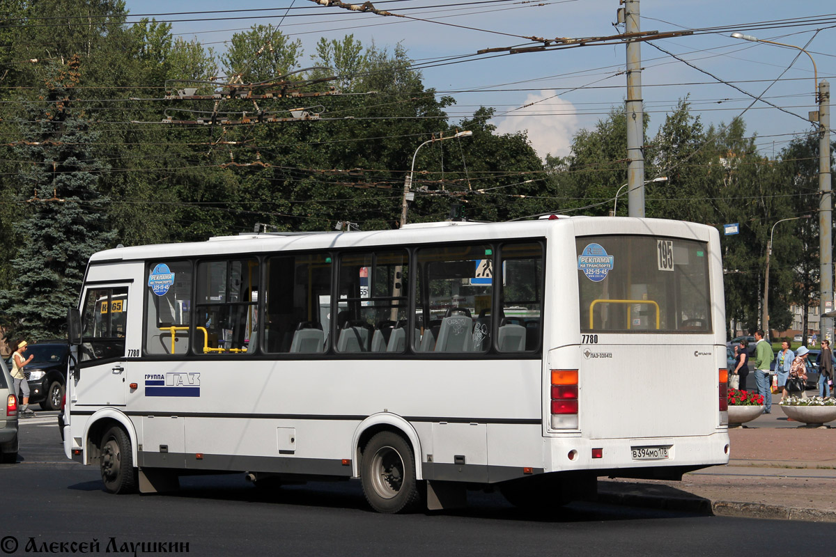 Санкт-Петербург, ПАЗ-320412-05 № 7780