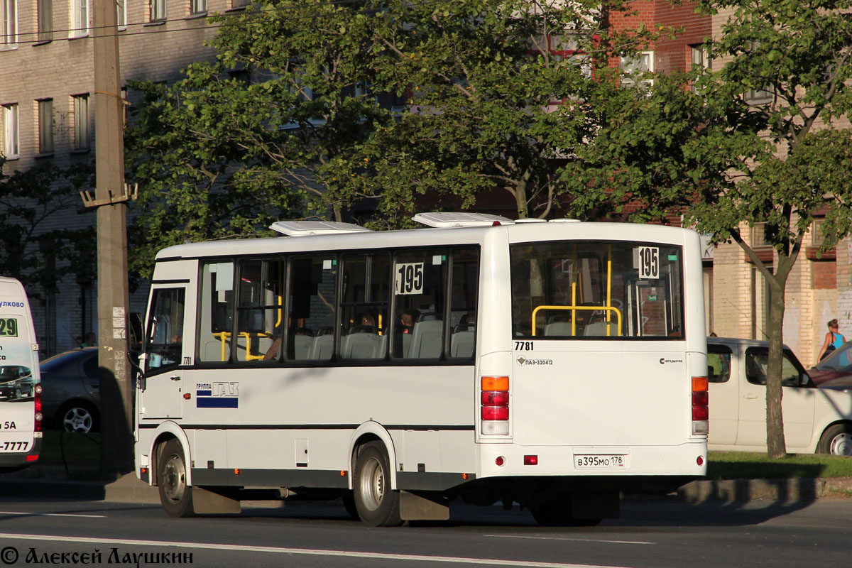 Санкт-Петербург, ПАЗ-320412-05 № 7781