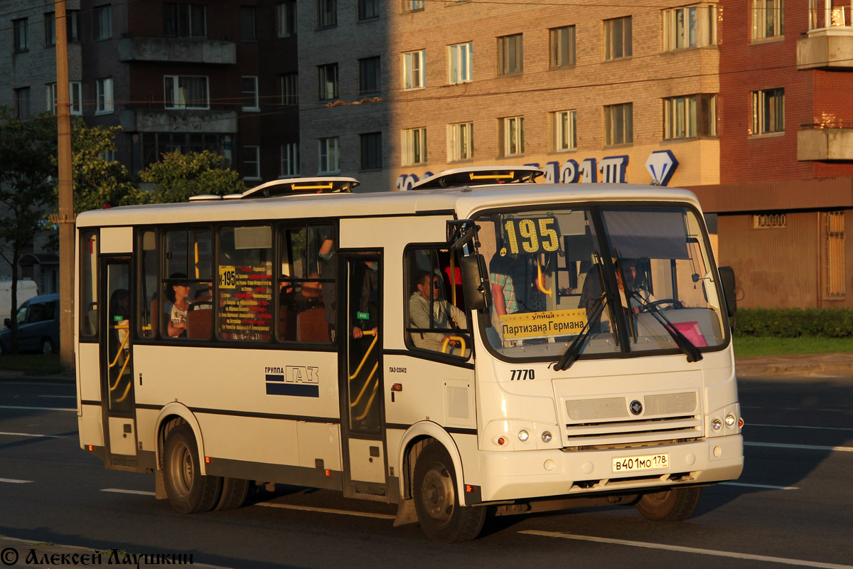 Санкт-Петербург, ПАЗ-320412-05 № 7770