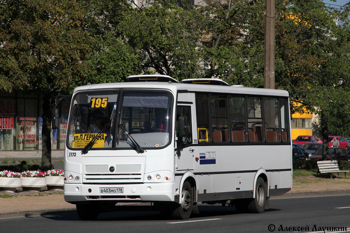 Санкт-Петербург, ПАЗ-320412-05 № 7773