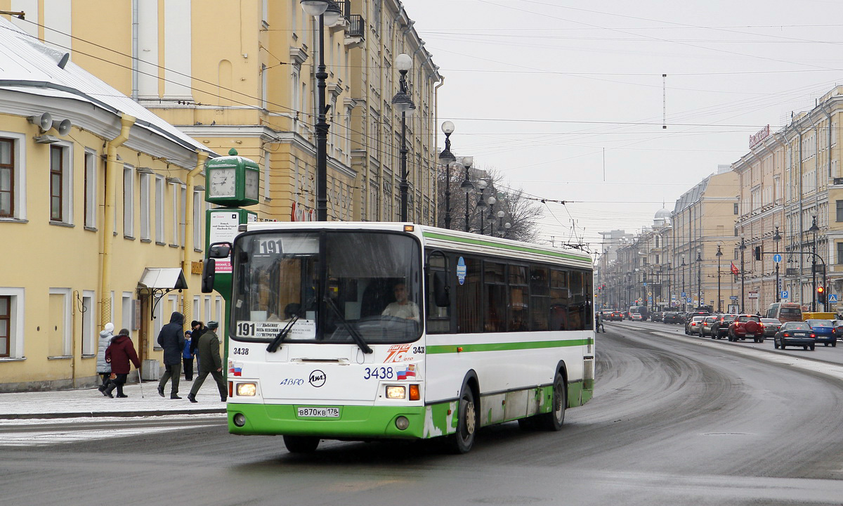 Санкт-Петербург, ЛиАЗ-5293.53 № 3438