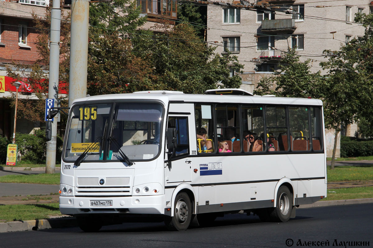 Санкт-Петербург, ПАЗ-320412-05 № 7772