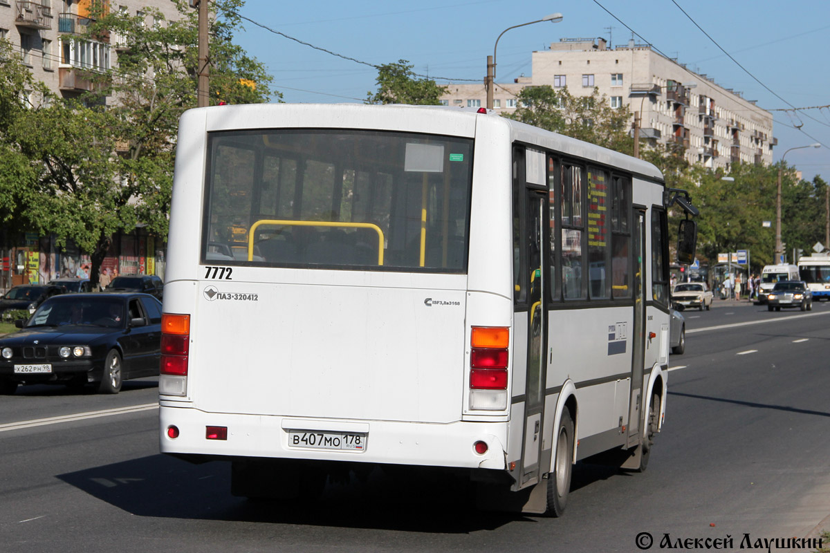 Санкт-Петербург, ПАЗ-320412-05 № 7772