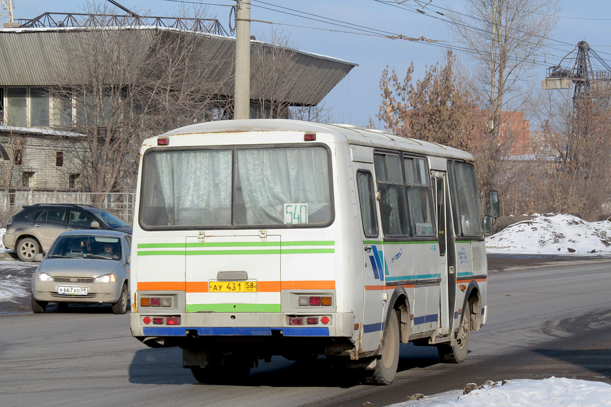 Пензенская область, ПАЗ-32053 № АУ 431 58