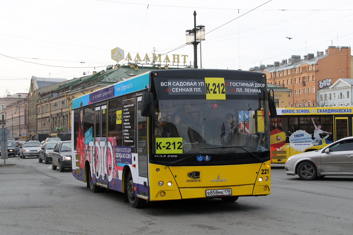 Санкт-Петербург, МАЗ-206.068 № 221