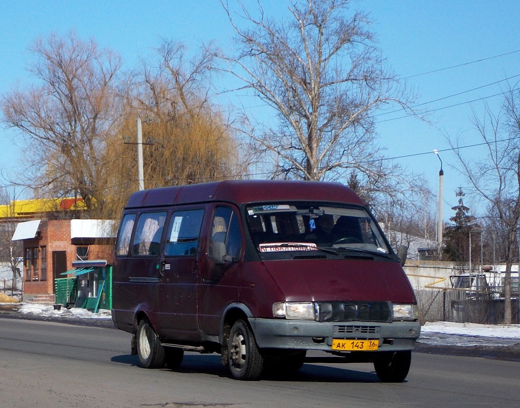 Воронежская область, ГАЗ-322132 (X89-BF3) № АК 143 36