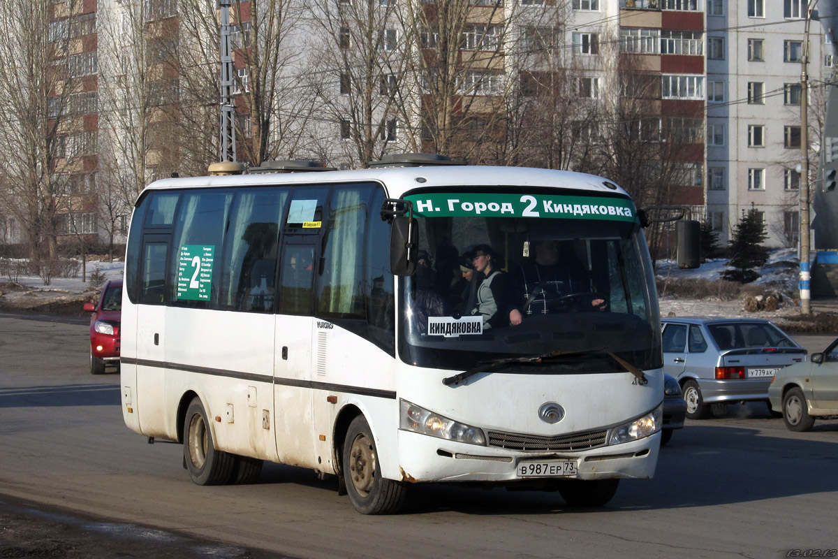 Ульяновская область, Yutong ZK6737D № В 987 ЕР 73