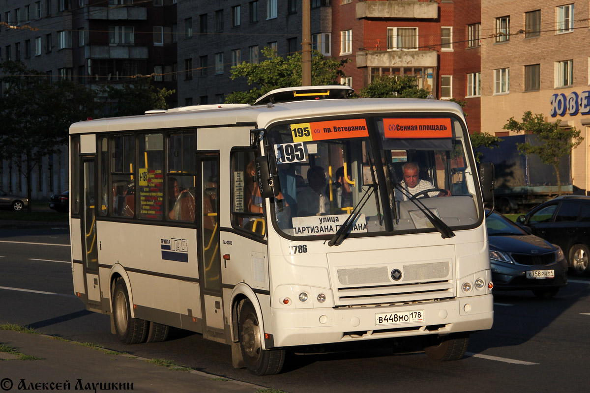 Санкт-Петербург, ПАЗ-320412-05 № 7786