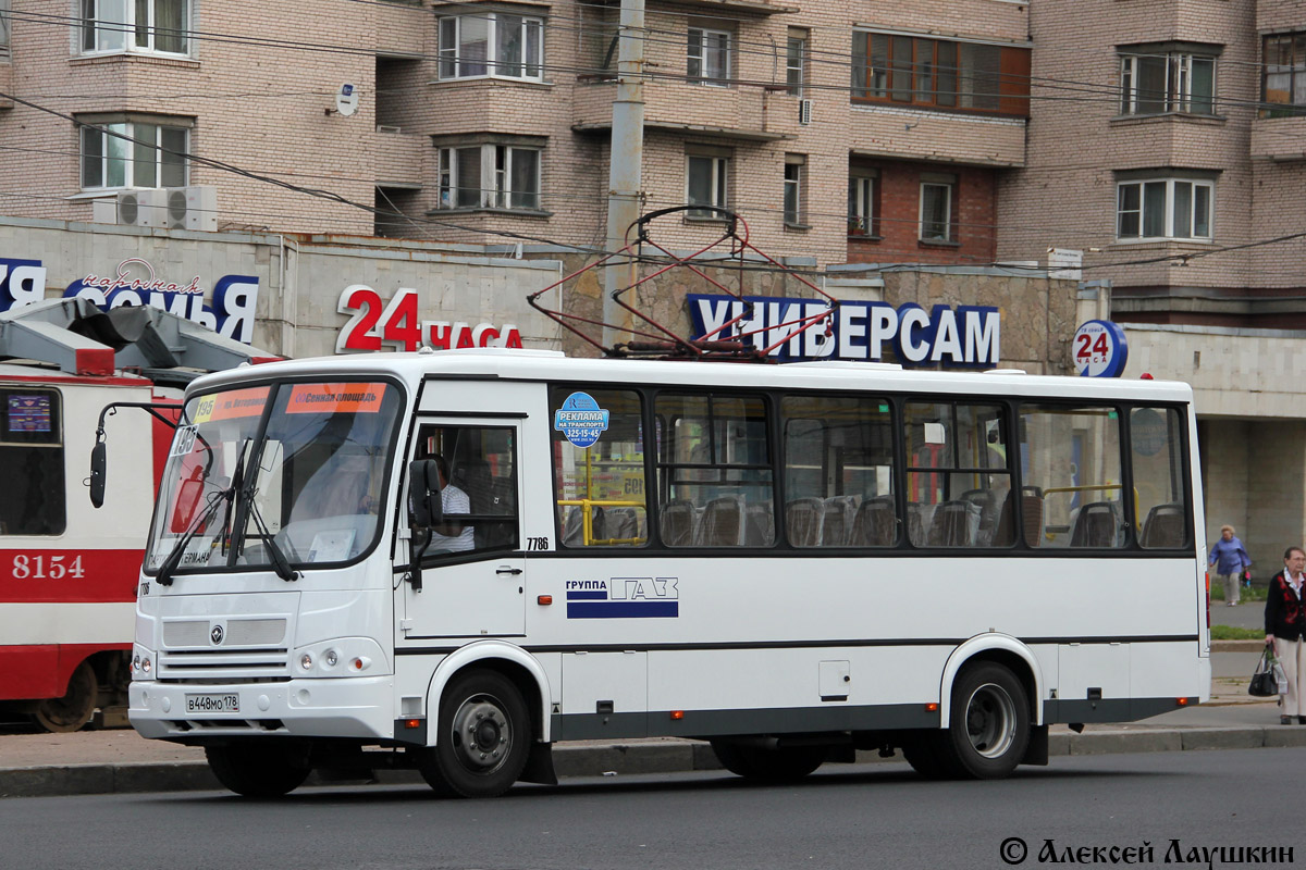 Санкт-Петербург, ПАЗ-320412-05 № 7786