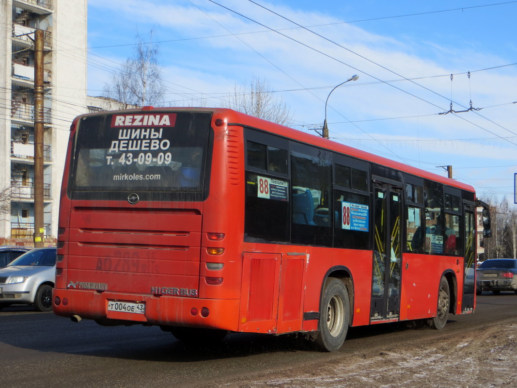 Кировская область, Higer KLQ6118GS № Т 004 ОЕ 43