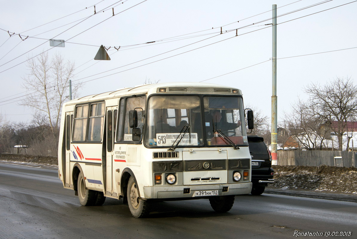 Нижегородская область, ПАЗ-32054 № К 391 НН 152