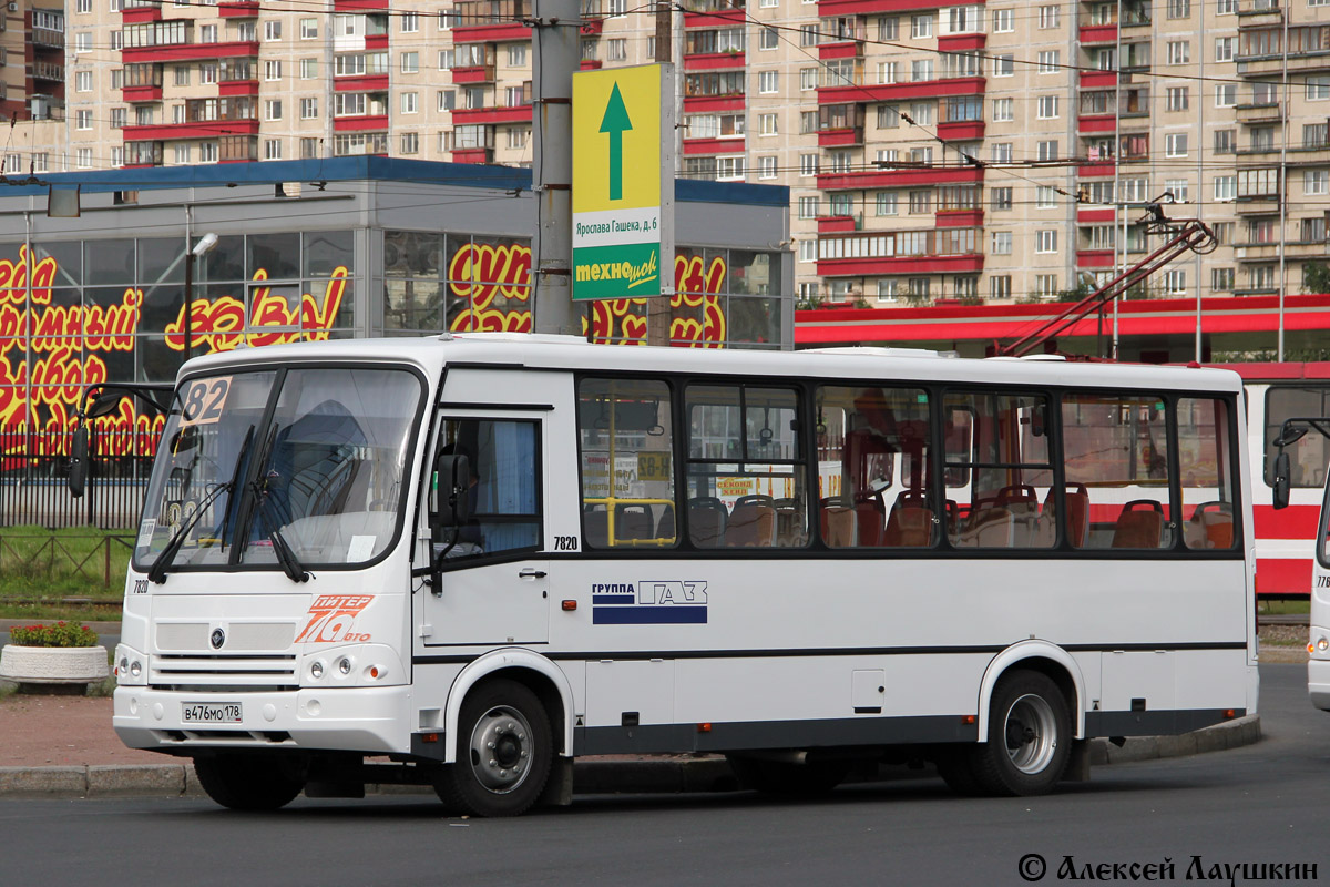 Санкт-Петербург, ПАЗ-320412-05 № 7820