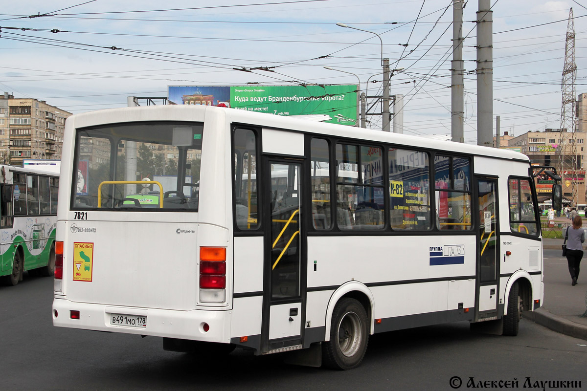 Санкт-Петербург, ПАЗ-320412-05 № 7821