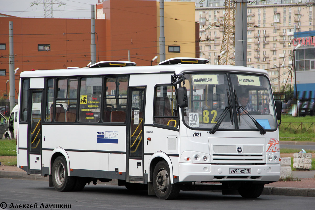 Санкт-Петербург, ПАЗ-320412-05 № 7821