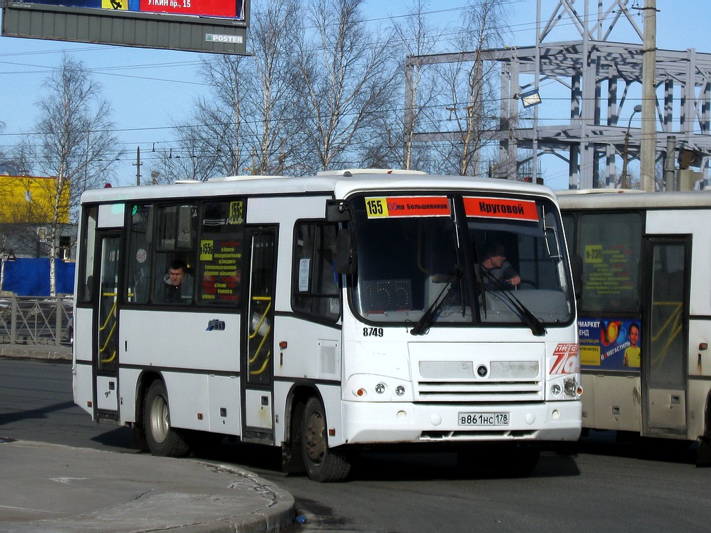 Санкт-Петербург, ПАЗ-320402-05 № 8749