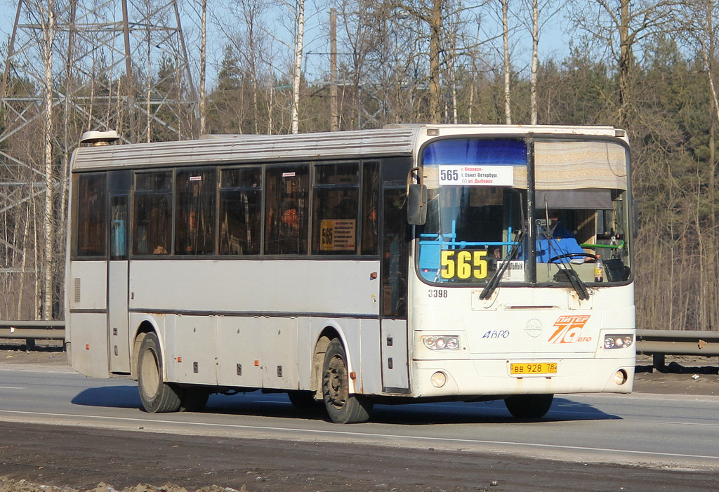 Санкт-Петербург, ЛиАЗ-5256.23-01 (ГолАЗ) № 3398