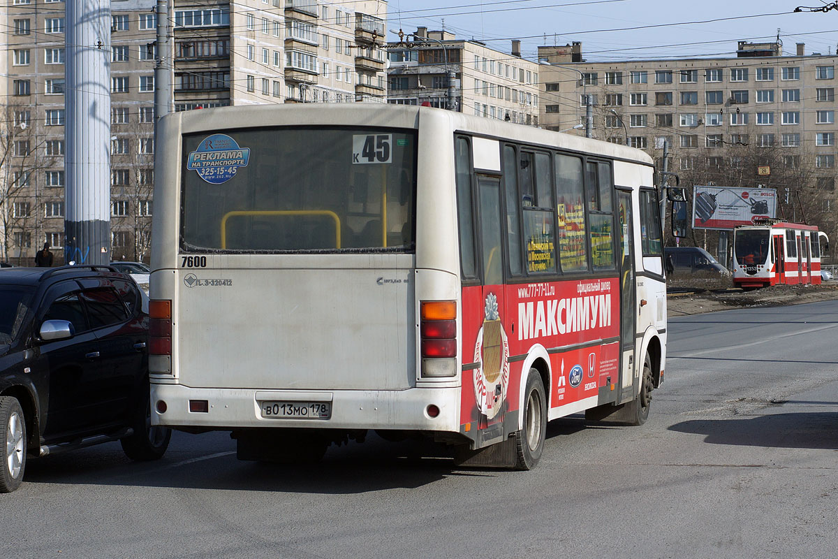 Санкт-Петербург, ПАЗ-320412-05 № 7600