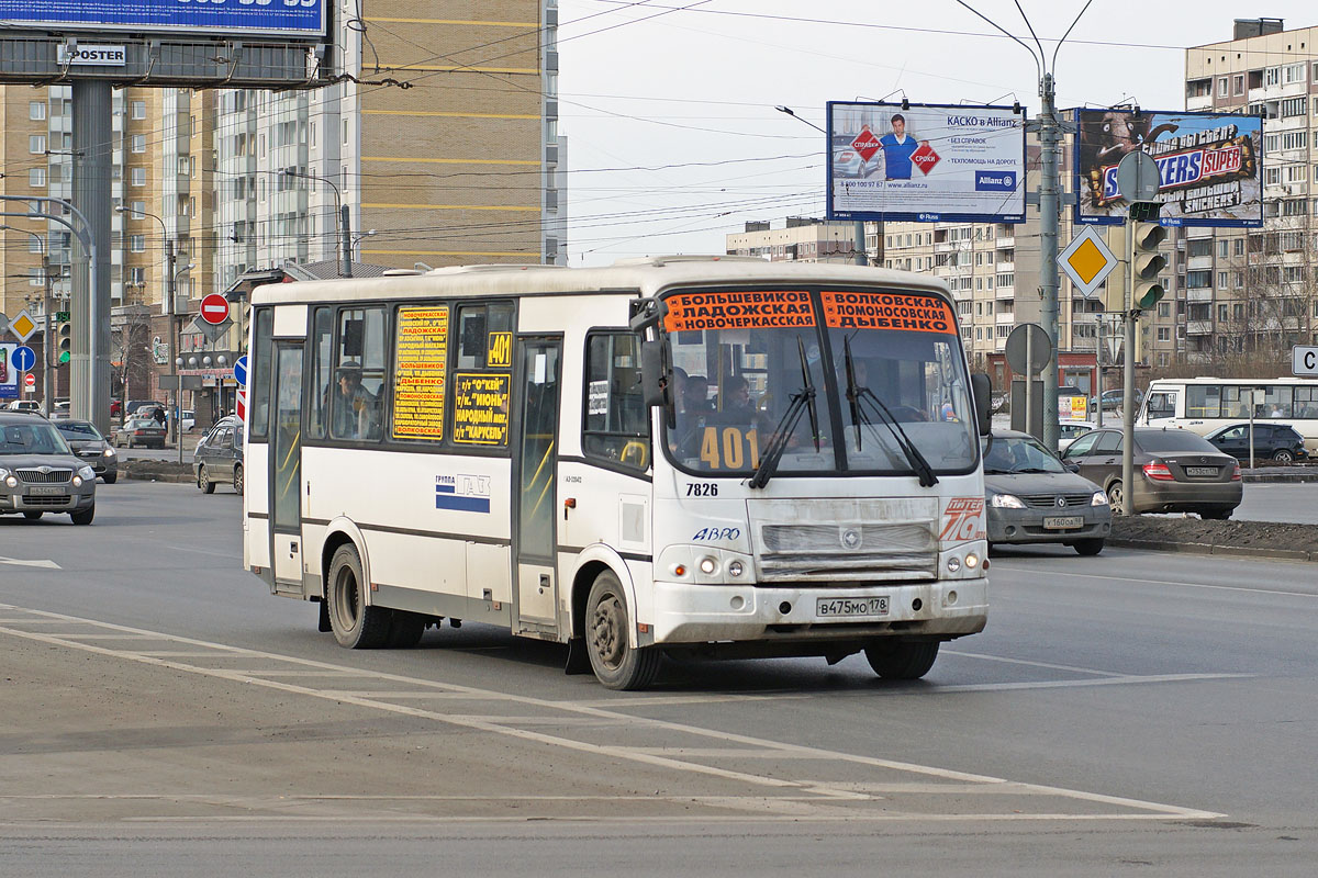 Санкт-Петербург, ПАЗ-320412-05 № 7826