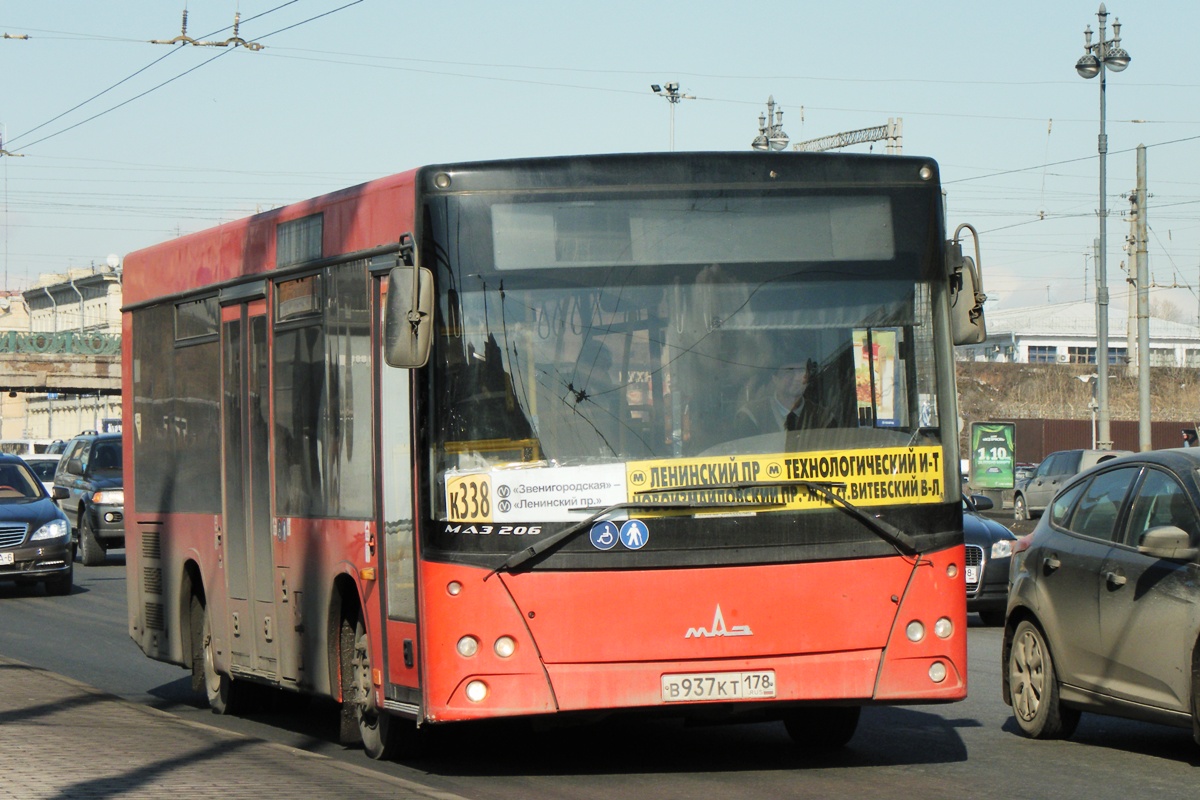 Санкт-Петербург, МАЗ-206.067 № В 937 КТ 178