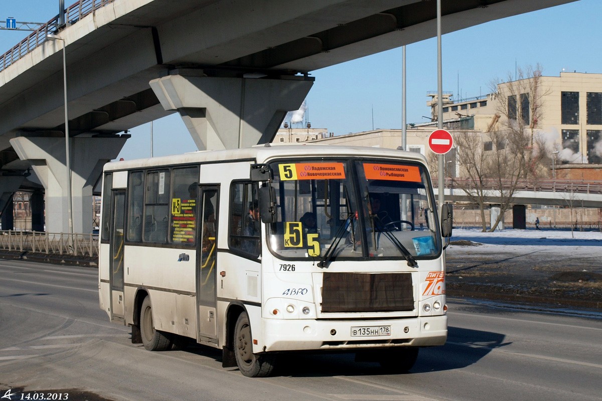 Санкт-Петербург, ПАЗ-320402-05 № 7926