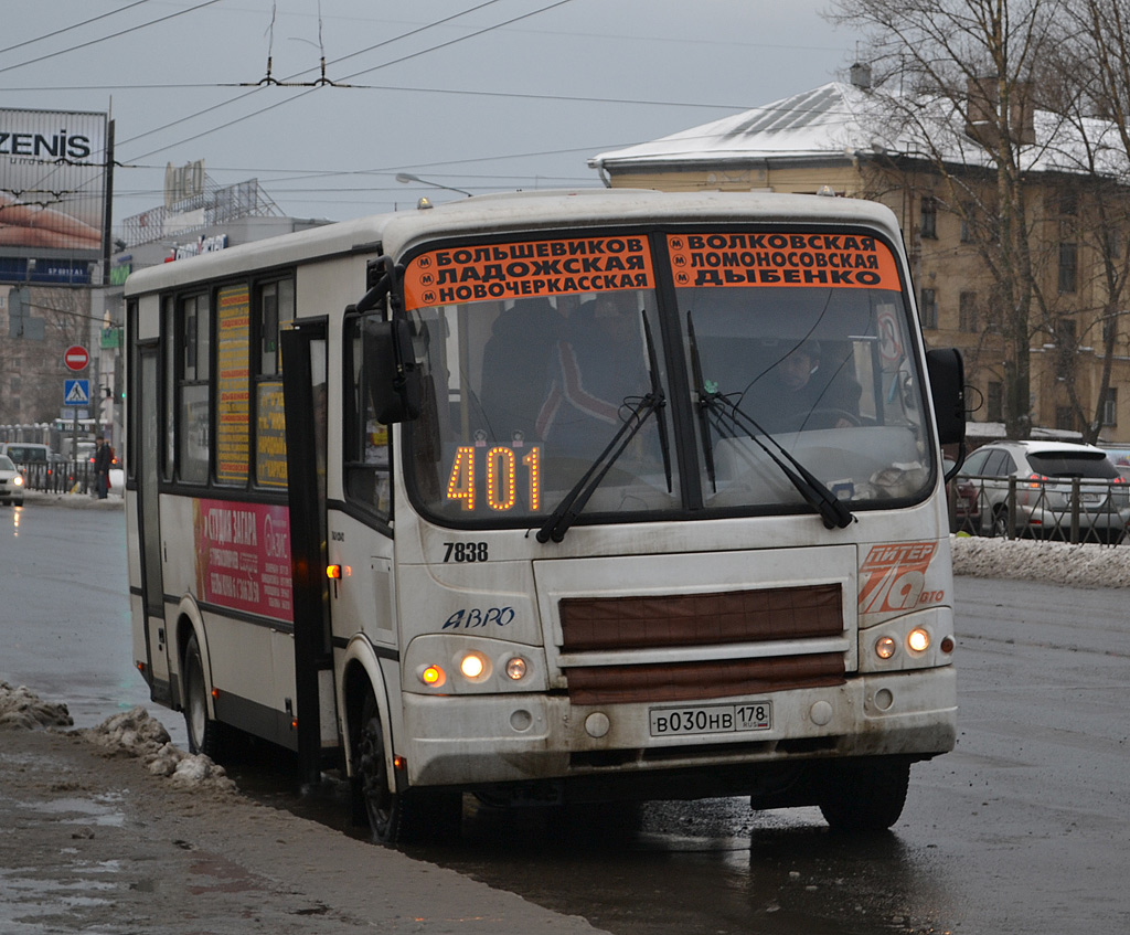 Санкт-Петербург, ПАЗ-320412-05 № 7838