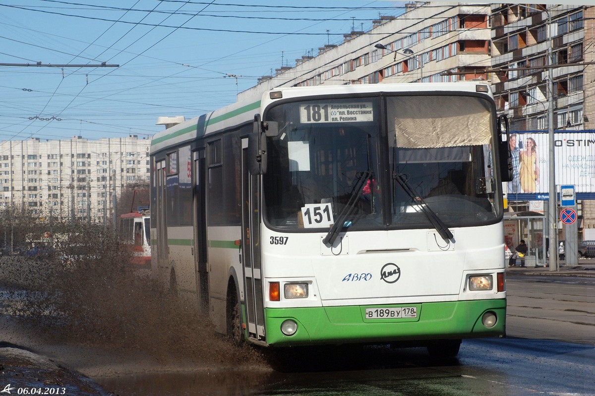 Санкт-Петербург, ЛиАЗ-5293.53 № 3597