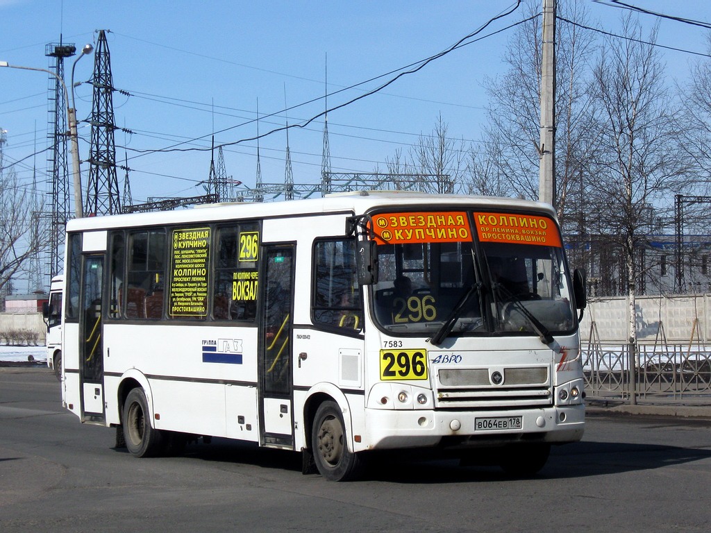 Санкт-Петербург, ПАЗ-320412-05 № 7583