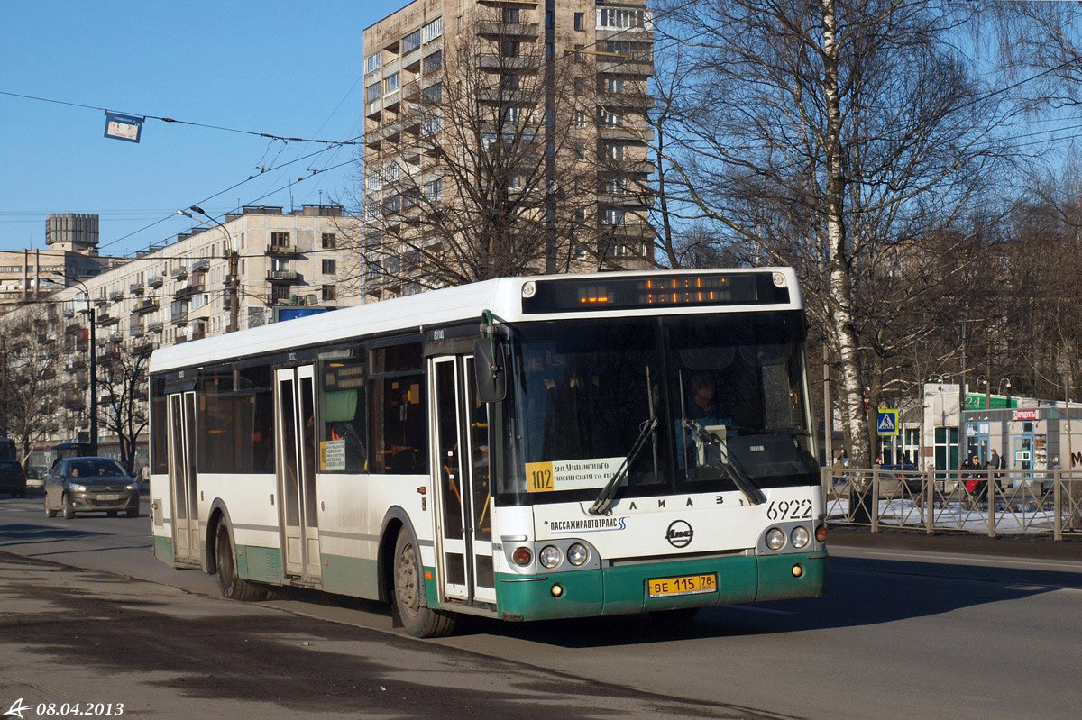 Санкт-Петербург, ЛиАЗ-5292.20 № 6922