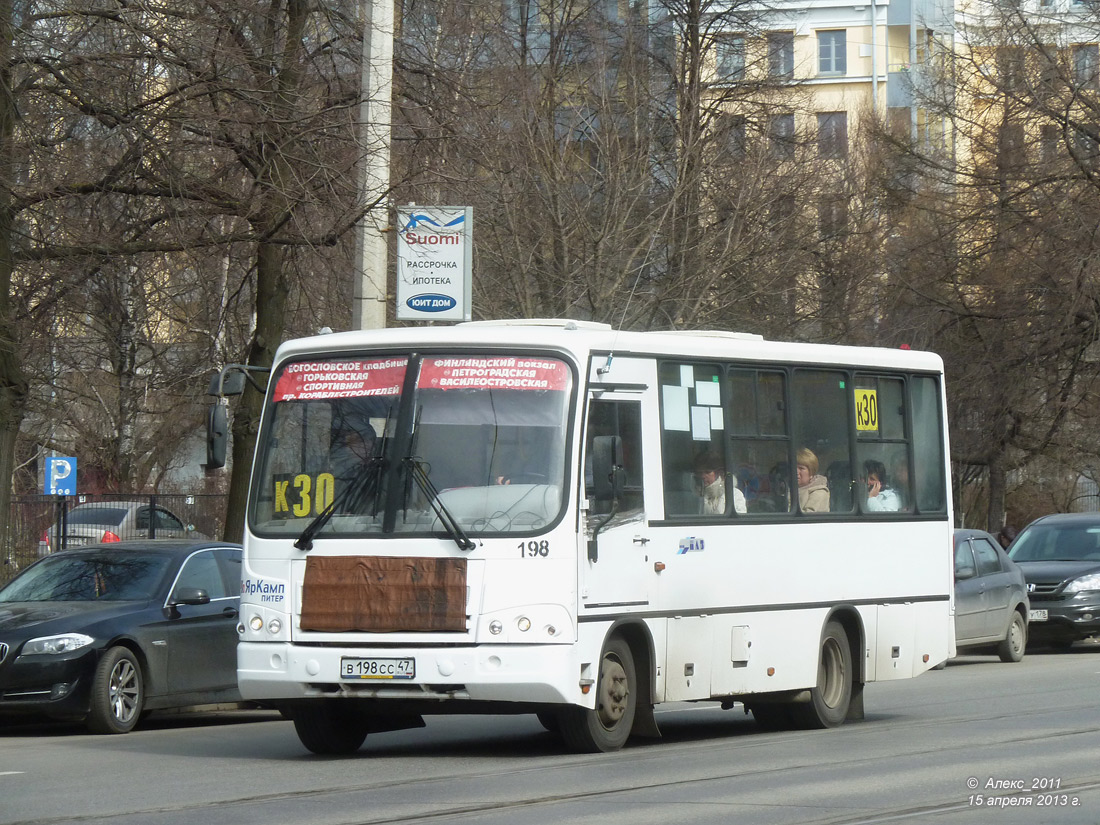 Санкт-Петербург, ПАЗ-320402-03 № 198