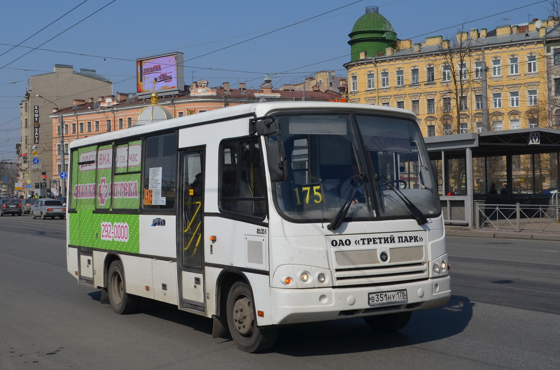 Санкт-Петербург, ПАЗ-320402-05 № В 351 НУ 178