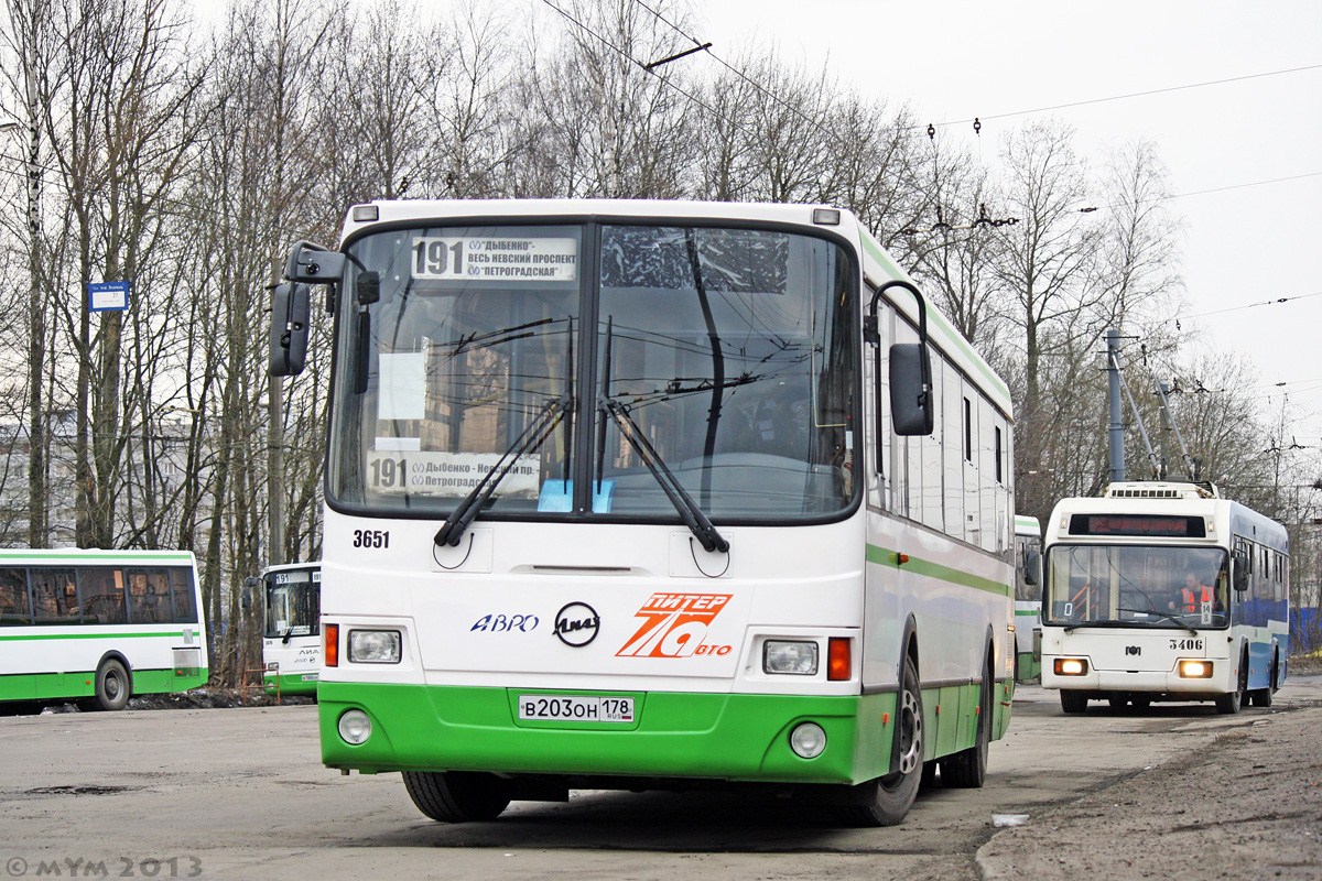 Санкт-Петербург, ЛиАЗ-5293.60 № 3651