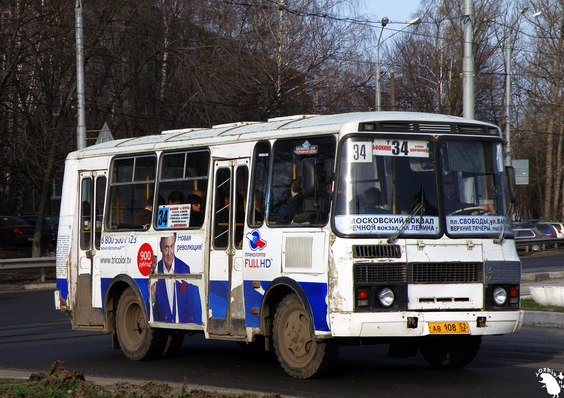 Нижегородская область, ПАЗ-32054 № АВ 108 52