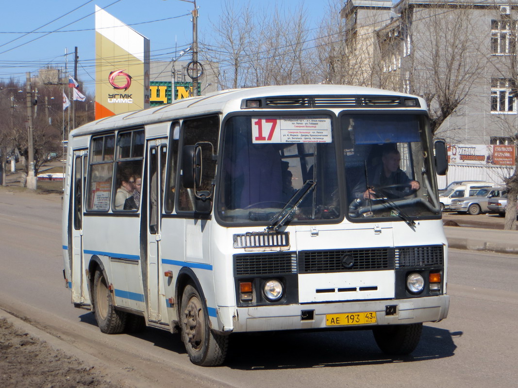 Кировская область, ПАЗ-32054-07 № АЕ 193 43