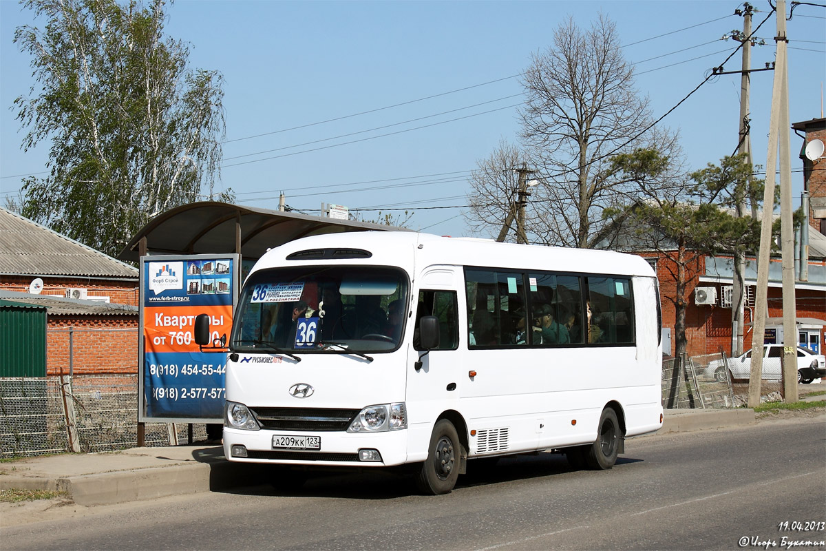 Краснодарский край, Hyundai County Kuzbass № А 209 КК 123