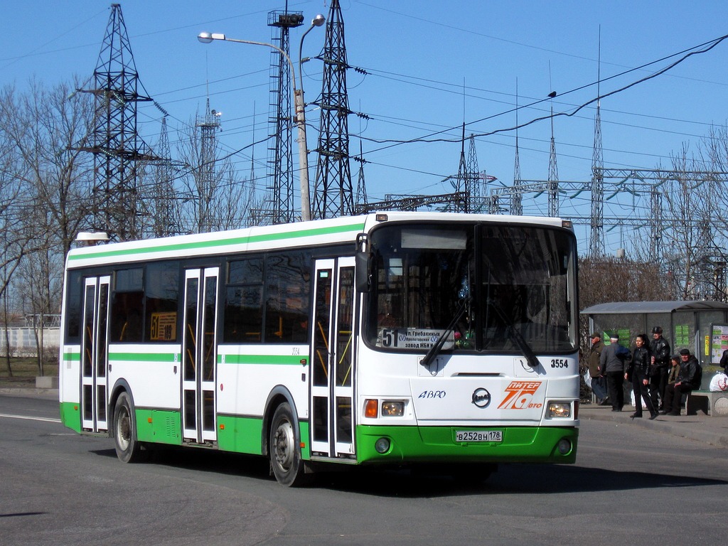 Санкт-Петербург, ЛиАЗ-5293.53 № 3554