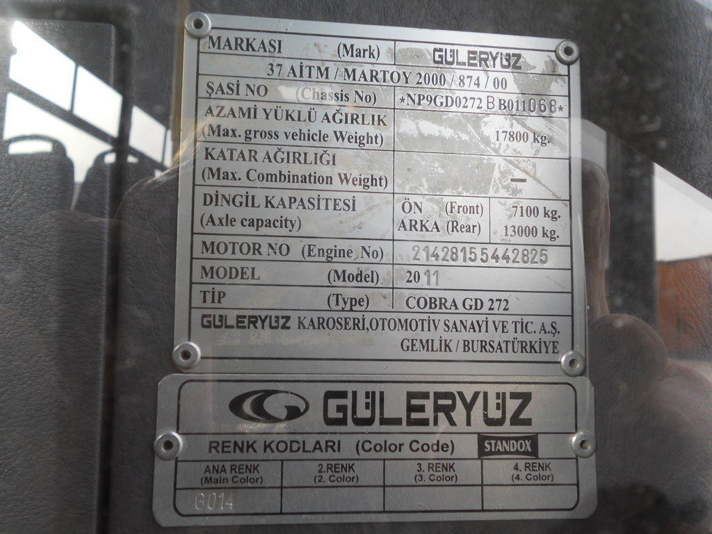 Карагандинская область, Güleryüz Cobra GD272 № M 382 DC