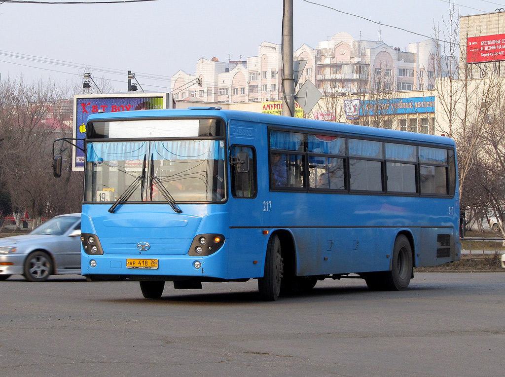 Сколько автобусов в благовещенске. Дэу БС 106. Daewoo автобус Благовещенск. 106 Автобус Благовещенск. Маршрут 106 Благовещенск.