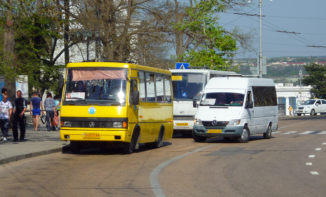 Севастополь, БАЗ-А079.14 "Подснежник" № CH 0711 AA; Севастополь, Mercedes-Benz Sprinter W903 316CDI № CH 0578 AA; Севастополь — Разные фотографии