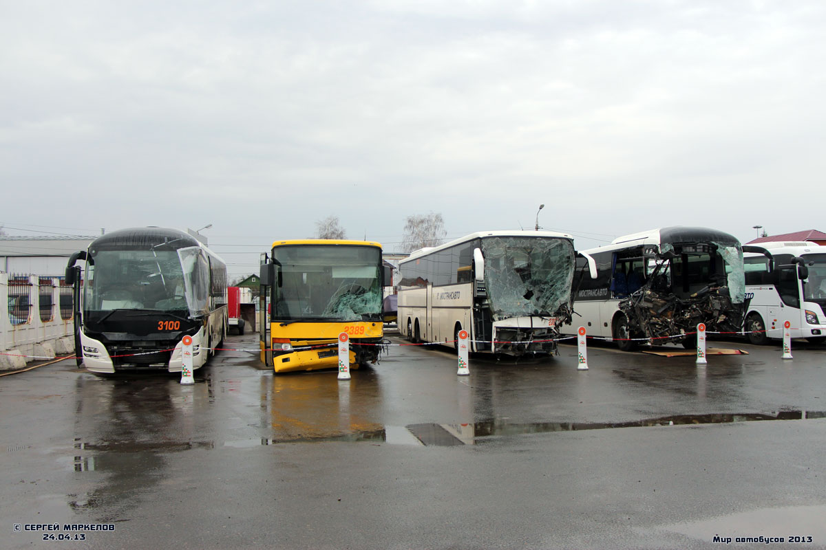 Moskevská oblast, MAN R14 Lion's Regio C ÜL314 C č. 3100; Moskevská oblast, Setra S319UL/11 č. 2389; Moskevská oblast, Setra S317GT-HD č. 2399; Moskevská oblast — Autotransport festival "World of buses 2013"