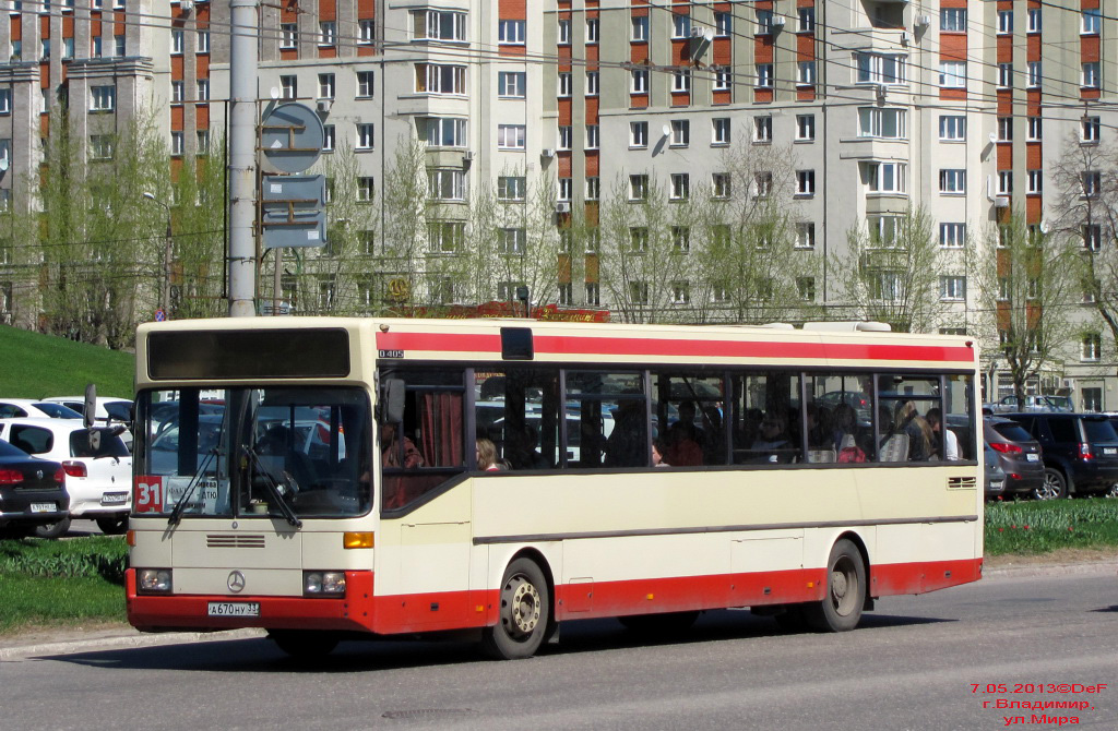 Владимирская область, Mercedes-Benz O405 № А 670 НУ 33